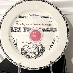 - GIEN Fine Porcelain “Les Fromages” Cheese Plate fr France